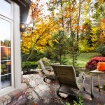 home outdoors during fall