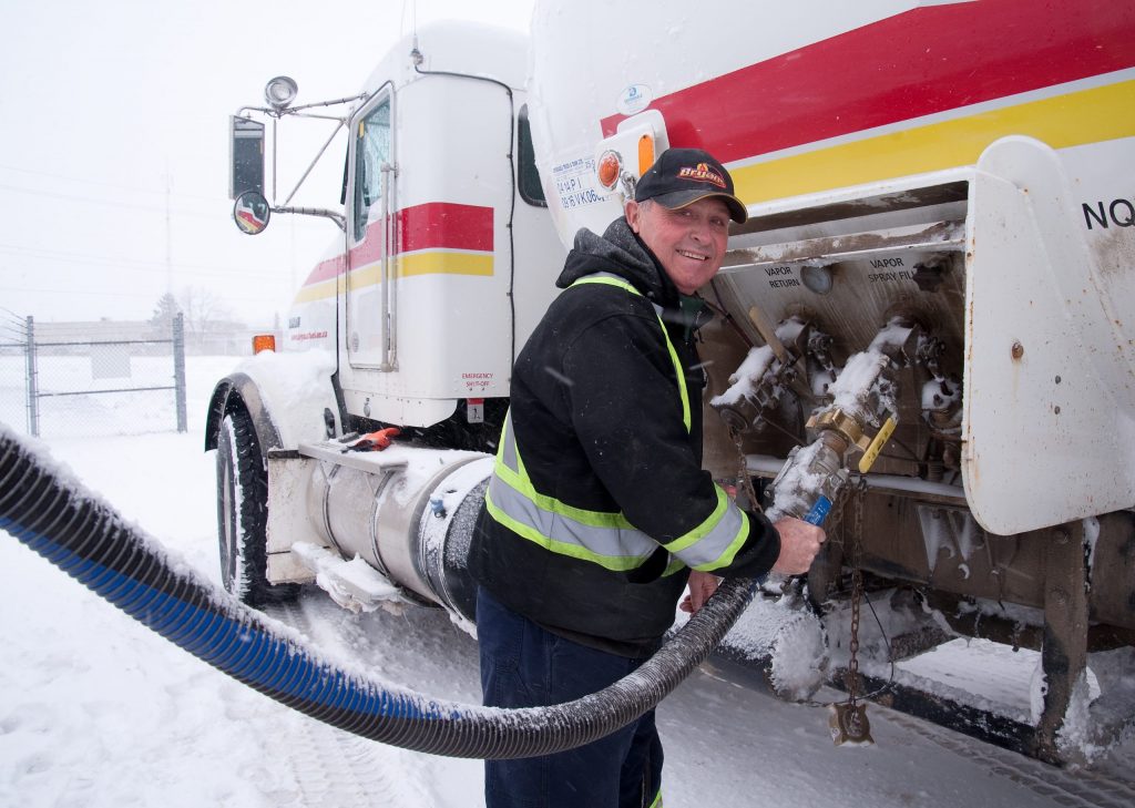 Filling up a Bryan's Fuel propane truck