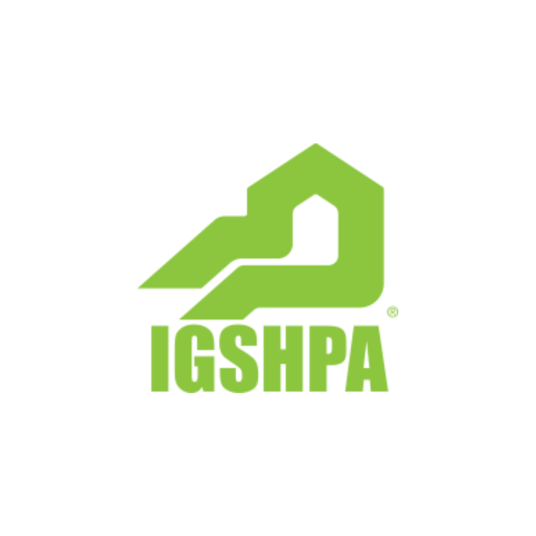 The image features a green logo with abstract shapes and the letters "IGSHPA" in bold beneath it on a white background.