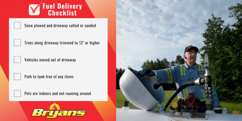The homeowner's checklist for fuel delivery.