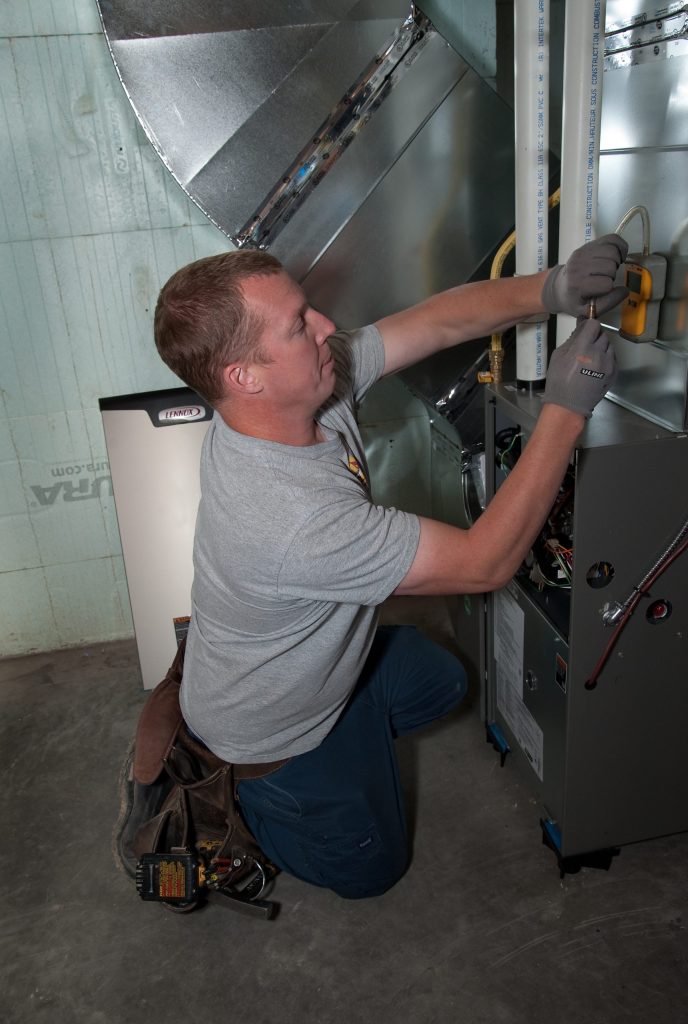 Bryan's Fuel testing a furnance.