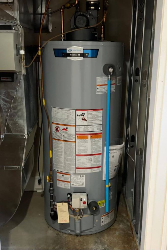 A tanked water heater