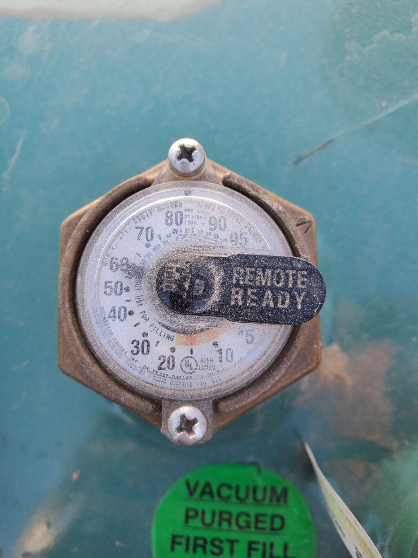 Propane tank gauge.