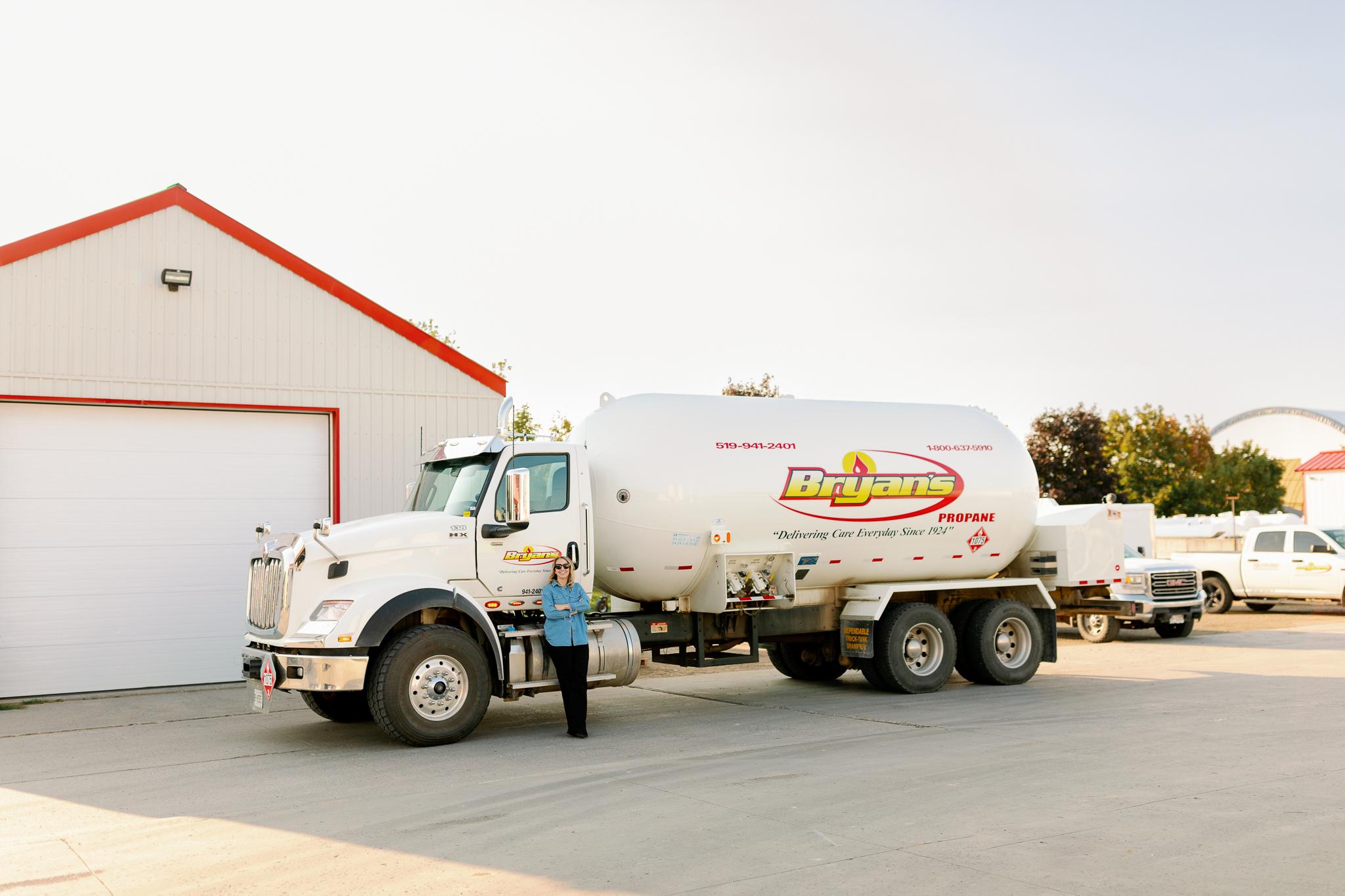 Laura Bryan in front of Bryan